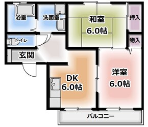 グランドソレーユBの物件間取画像